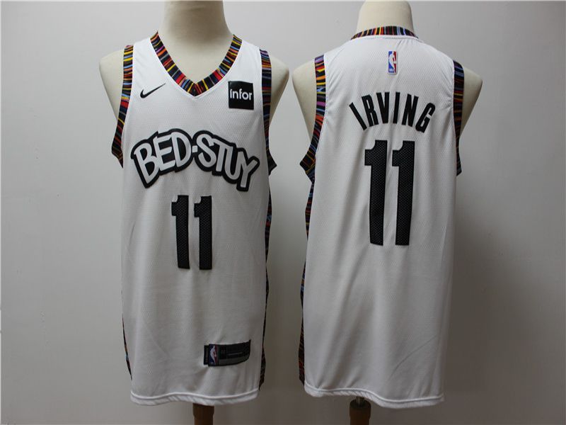Men Brooklyn Nets 11 Irving White Game Nike NBA Jerseys